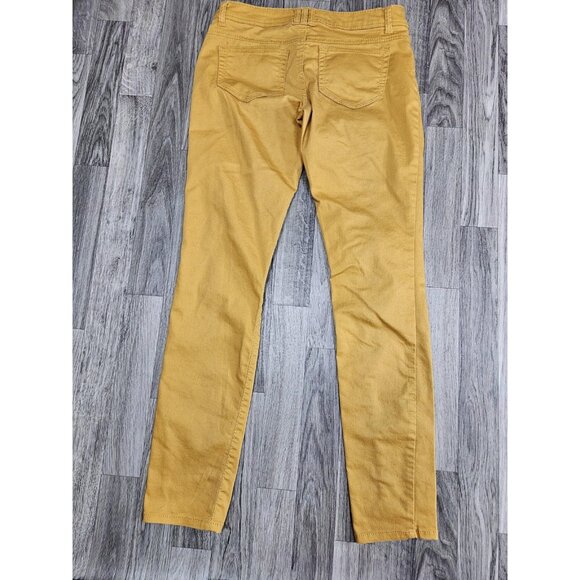 (3/$35) Mossimo Supply Co Jeans Womens 7 Yellow Skinny Fit 6 Stretch Juniors - Picture 2 of 11